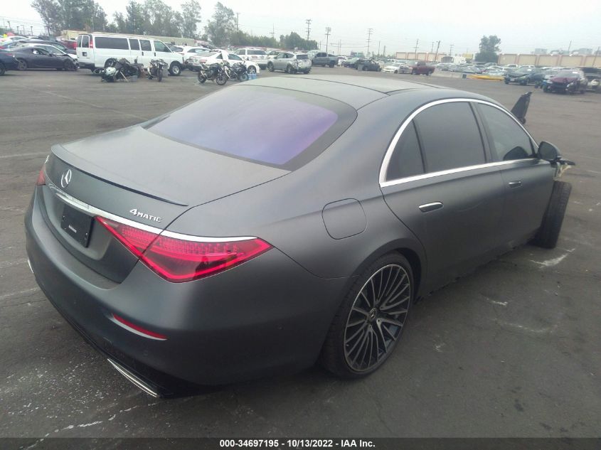 2022 MERCEDES-BENZ S-CLASS S 580 VIN: W1K6G7GB8NA105155