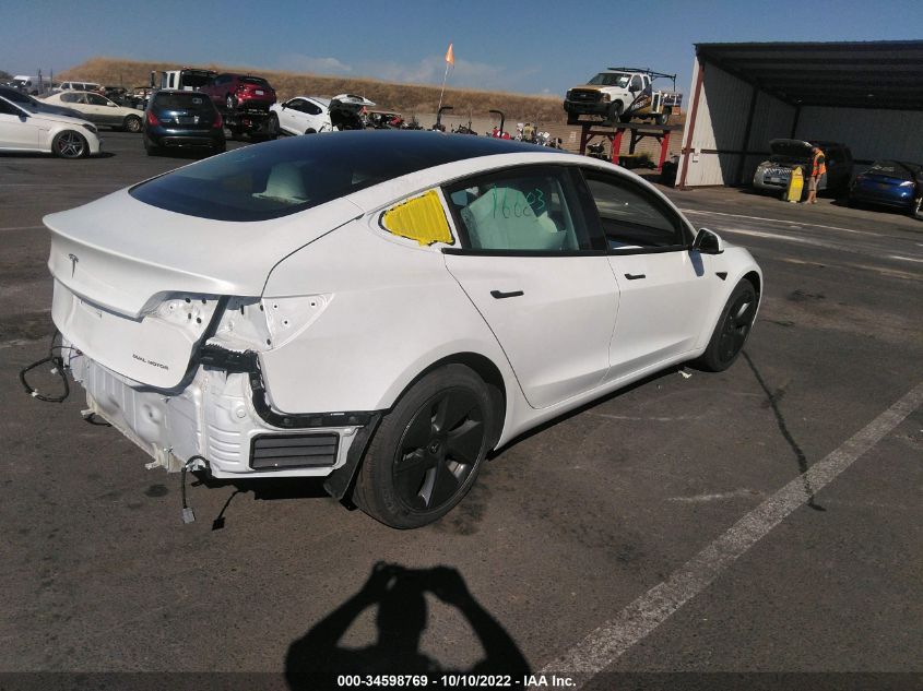 2022 TESLA MODEL 3 LONG RANGE VIN: 5YJ3E1EB2NF138808