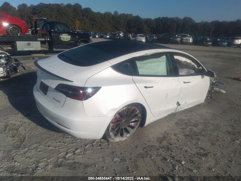 2022 TESLA MODEL 3 PERFORMANCE VIN: 5YJ3E1EC5NF254027