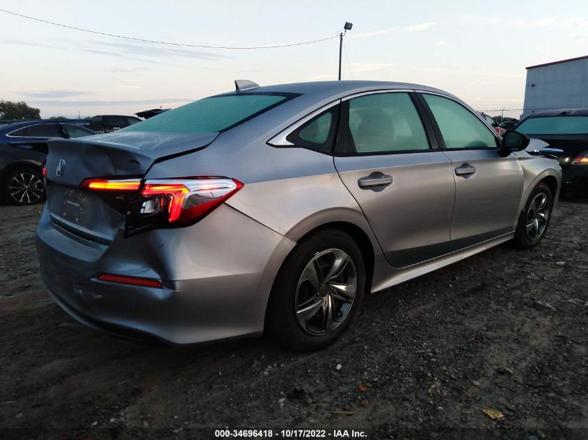 2022 HONDA CIVIC SEDAN LX VIN: 2HGFE2F23NH511562