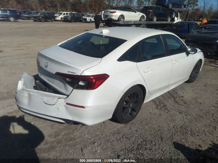 2022 HONDA CIVIC SEDAN SPORT VIN: 2HGFE2F50NH554024