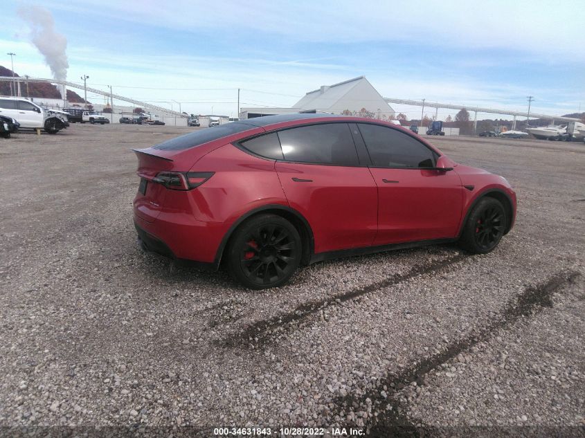 2022 TESLA MODEL Y LONG RANGE VIN: 7SAYGAEEXNF344049
