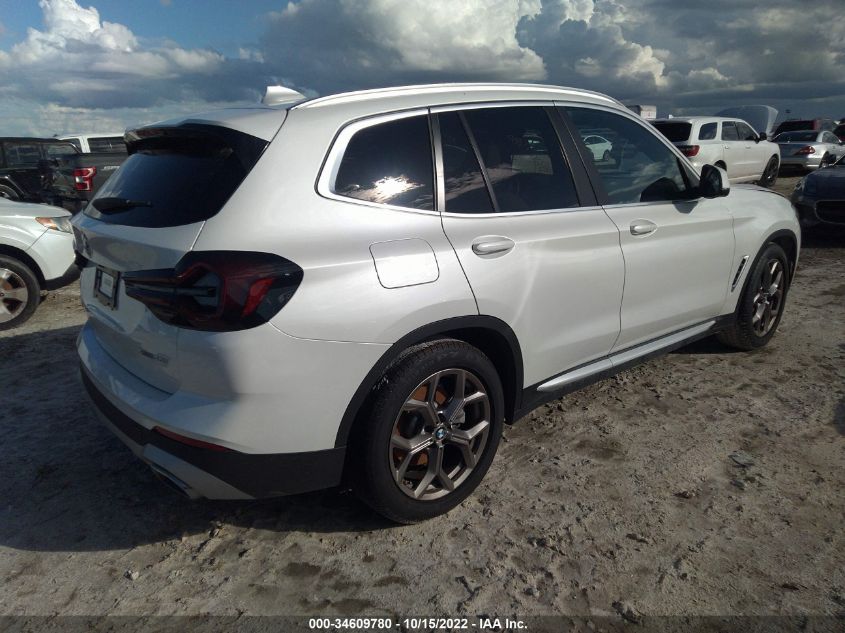 2022 BMW X3 SDRIVE30I VIN: 5UX43DP06N9J69110