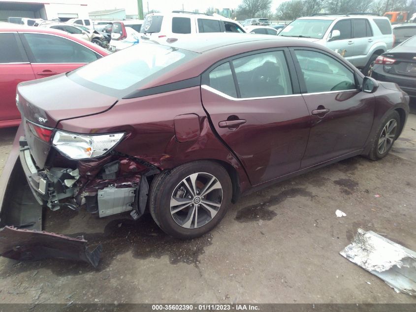 2022 NISSAN SENTRA SV VIN: 3N1AB8CV0NY243795