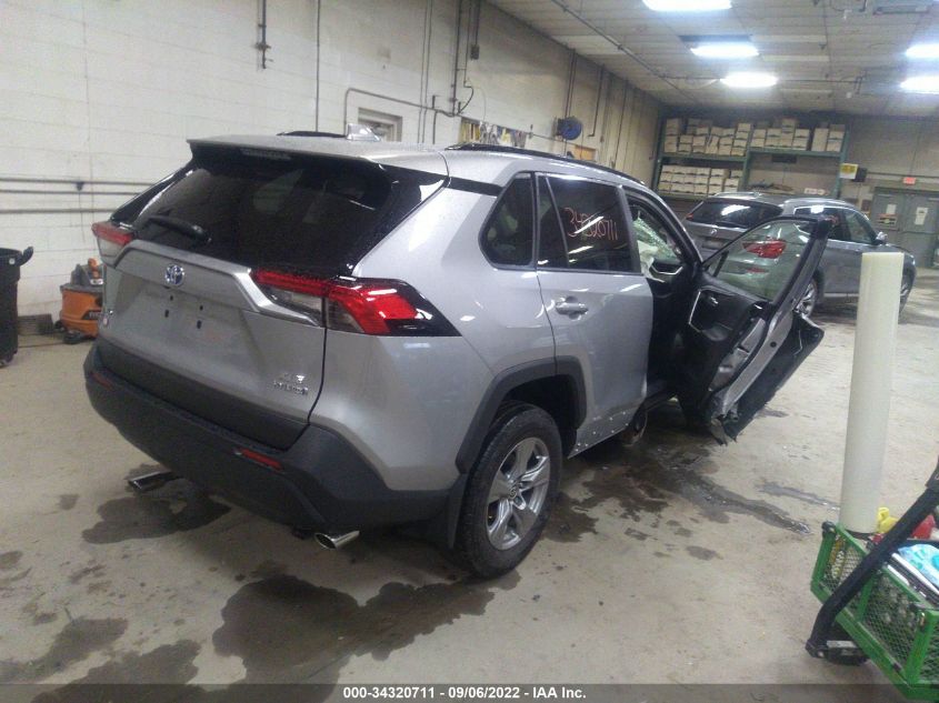 2022 TOYOTA RAV4 HYBRID XLE VIN: JTMRWRFV5ND567964
