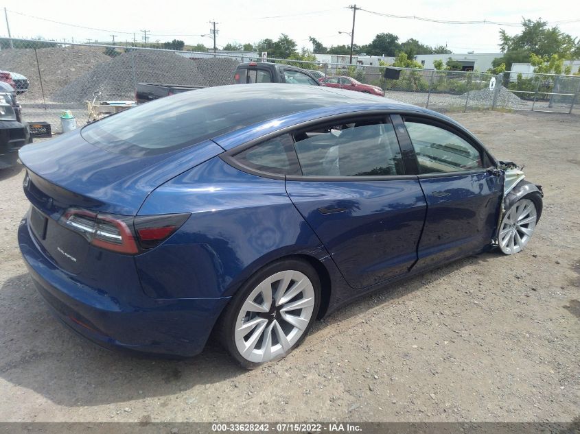 2022 TESLA MODEL 3 LONG RANGE VIN: 5YJ3E1EB6NF209766
