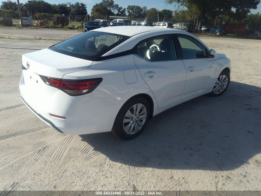2022 NISSAN SENTRA S VIN: 3N1AB8BV9NY287599