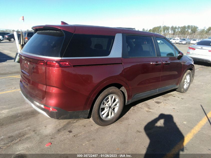 2022 KIA CARNIVAL LXS VIN: KNDNB4H3XN6146125