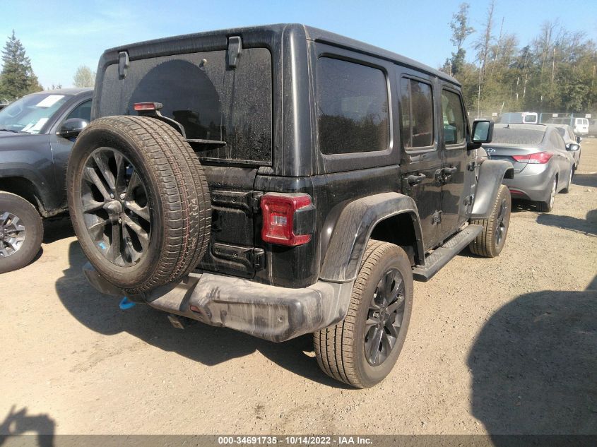 2022 JEEP WRANGLER 4XE UNLIMITED SAHARA VIN: 1C4JJXP63NW208432