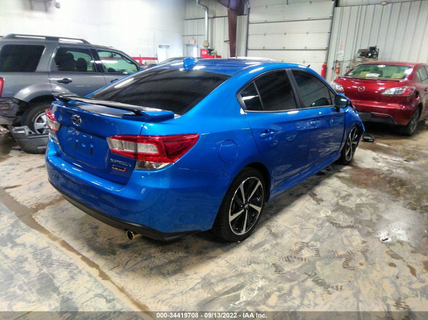 2022 SUBARU IMPREZA SPORT VIN: 4S3GKAL61N3605410