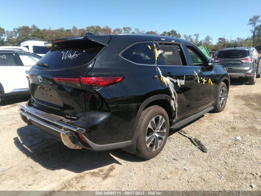 2021 TOYOTA HIGHLANDER XLE VIN: 5TDGZRBH9MS539263