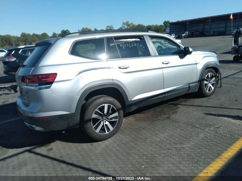 2021 VOLKSWAGEN ATLAS 2.0T SE VIN: 1V2LP2CA1MC578118
