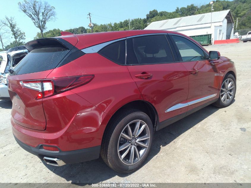 2022 ACURA RDX W/TECHNOLOGY PACKAGE VIN: 5J8TC2H51NL002427