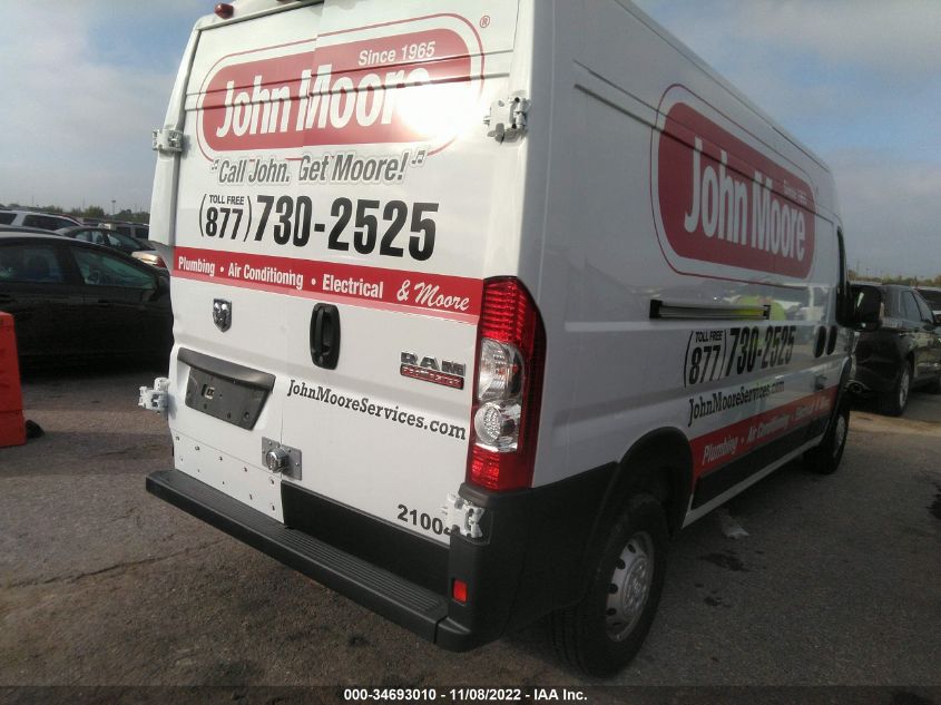 2021 RAM PROMASTER CARGO VAN VIN: 3C6LRVDG0ME585769