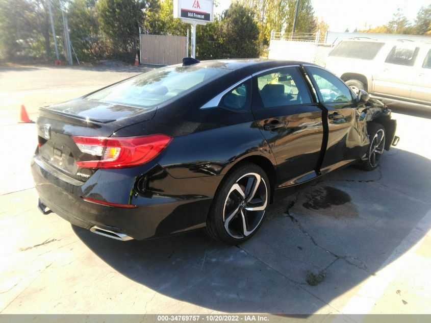 2022 HONDA ACCORD SEDAN SPORT VIN: 1HGCV1F38NA065168