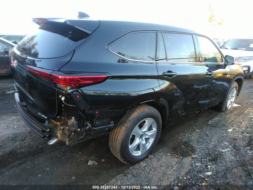 2022 TOYOTA HIGHLANDER LE VIN: 5TDBZRBH2NS591880