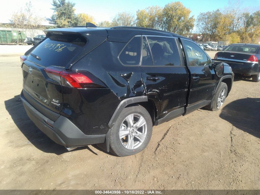 2022 TOYOTA RAV4 HYBRID XLE VIN: 4T3RWRFV8NU076209