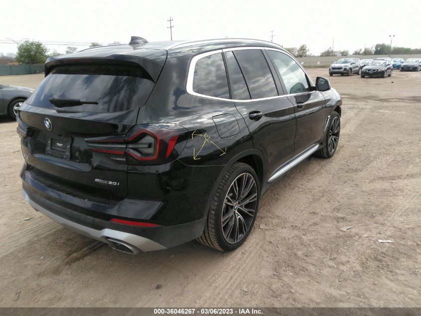 2022 BMW X3 SDRIVE30I VIN: WBX47DP07NN153045