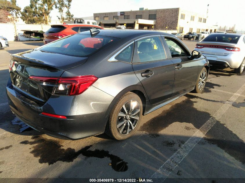 2022 HONDA CIVIC SEDAN EX VIN: 2HGFE1F77NH322581