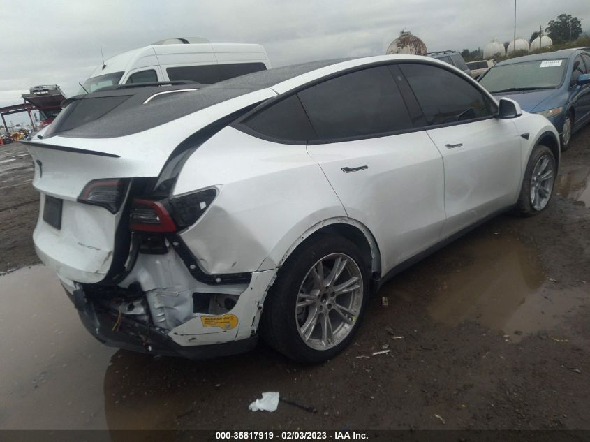 2022 TESLA MODEL Y LONG RANGE VIN: 7SAYGDEE6NF356698