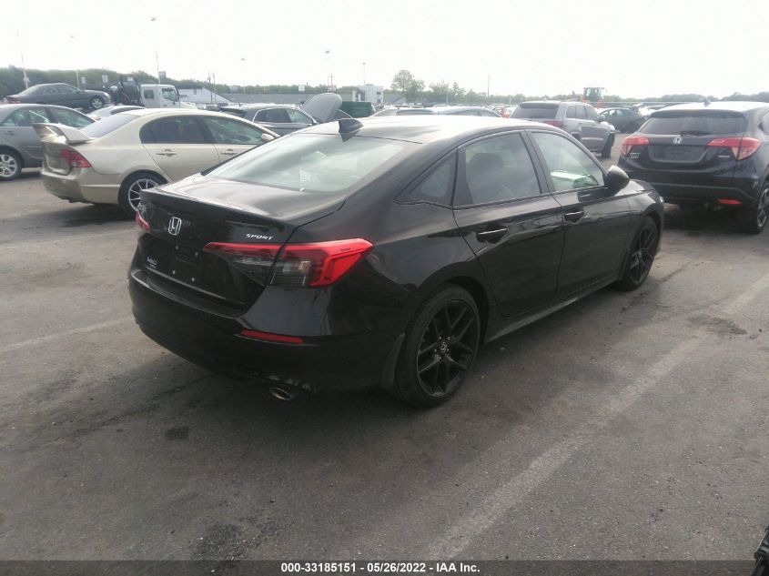 2022 HONDA CIVIC SEDAN SPORT VIN: 2HGFE2F5XNH529504
