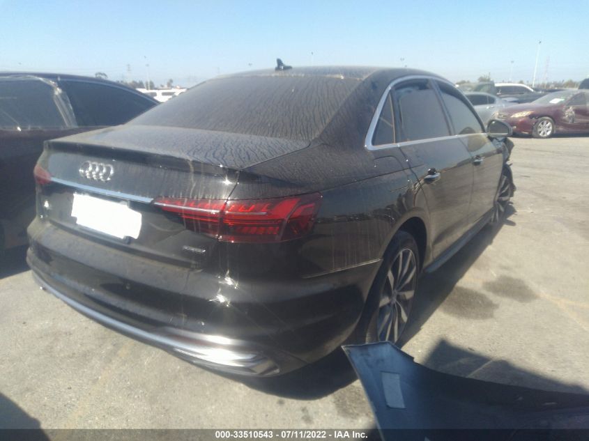 2021 AUDI A4 SEDAN PREMIUM VIN: WAUABAF45MN011449