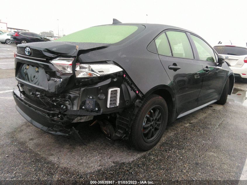 2022 TOYOTA COROLLA HYBRID LE VIN: JTDEAMDE4NJ056217