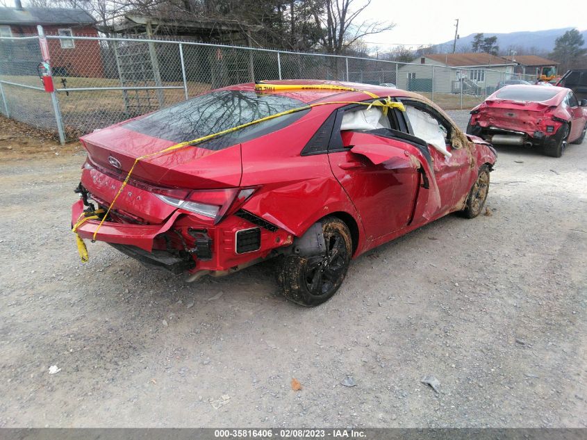 2022 HYUNDAI ELANTRA SEL VIN: 5NPLS4AG0NH077021