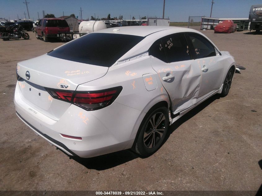 2022 NISSAN SENTRA SV VIN: 3N1AB8CVXNY246901