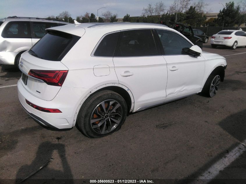 2021 AUDI Q5 PREMIUM VIN: WA1AAAFY4M2040350