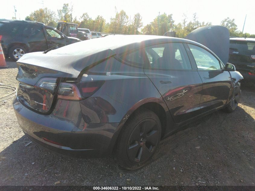 2022 TESLA MODEL 3 LONG RANGE VIN: 5YJ3E1EB9NF178996