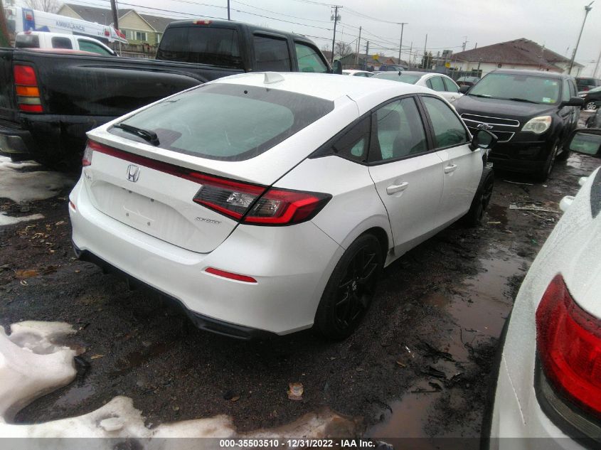 2022 HONDA CIVIC HATCHBACK SPORT VIN: 19XFL2H8XNE011979