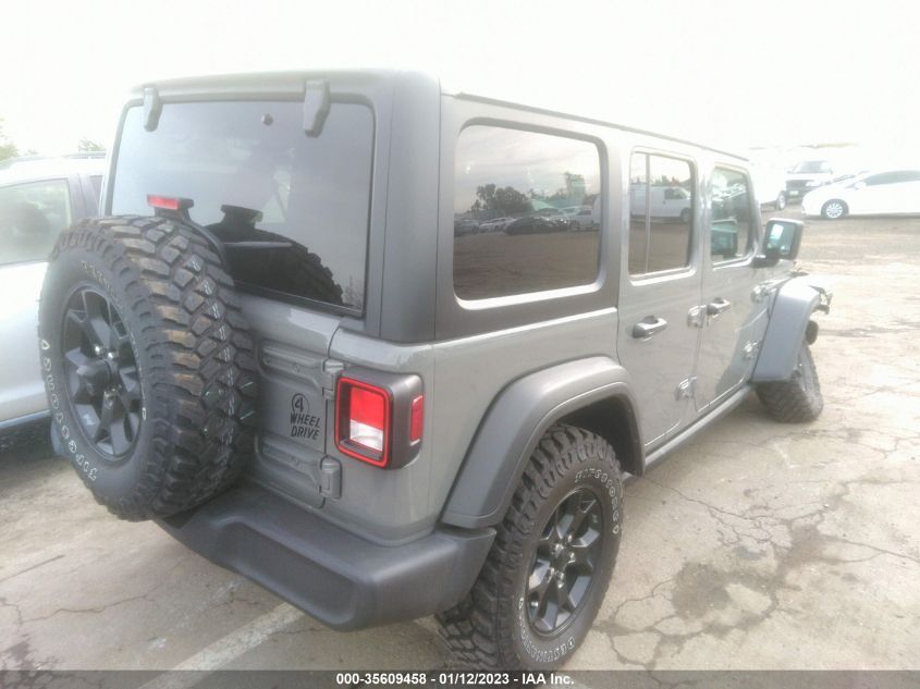 2022 JEEP WRANGLER UNLIMITED WILLYS VIN: 1C4HJXDG6NW156094
