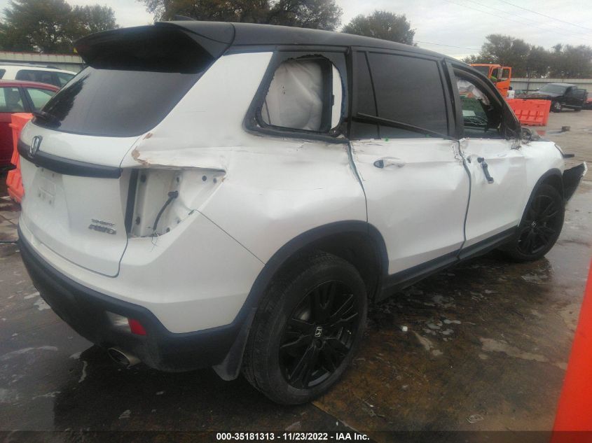 2021 HONDA PASSPORT SPORT VIN: 5FNYF8H29MB006912