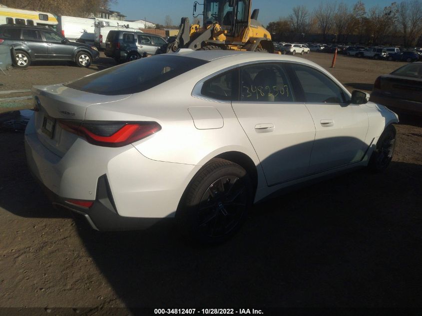 2022 BMW I4 EDRIVE40 VIN: WBY73AW09NFN09378