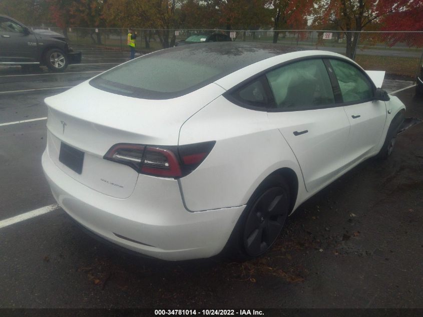 2022 TESLA MODEL 3 LONG RANGE VIN: 5YJ3E1EBXNF120573