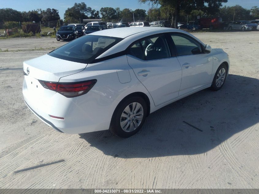 2022 NISSAN SENTRA S VIN: 3N1AB8BV9NY287411