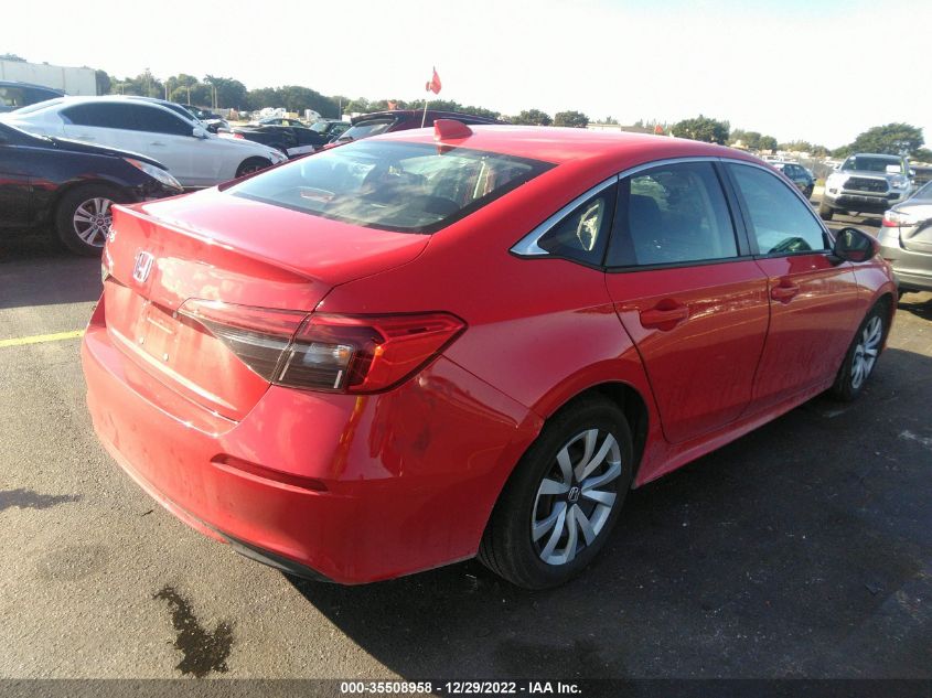 2022 HONDA CIVIC SEDAN LX VIN: 2HGFE2F28NH583454