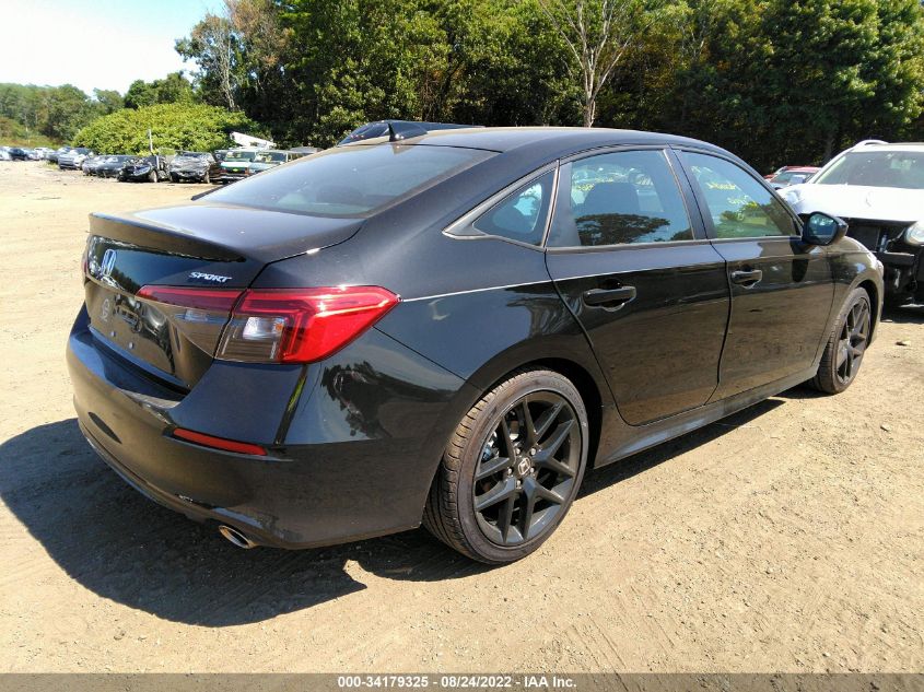 2022 HONDA CIVIC SEDAN SPORT VIN: 2HGFE2F50NH587315