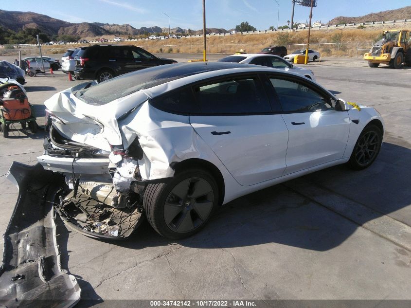2022 TESLA MODEL 3 VIN: 5YJ3E1EA6NF322348