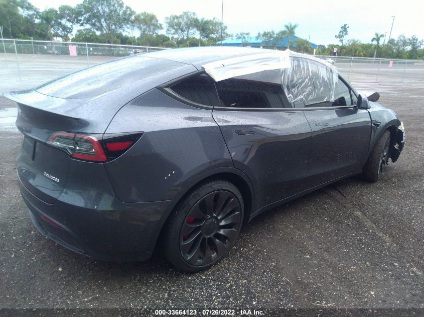 2022 TESLA MODEL Y PERFORMANCE VIN: 7SAYGDEF1NF316943