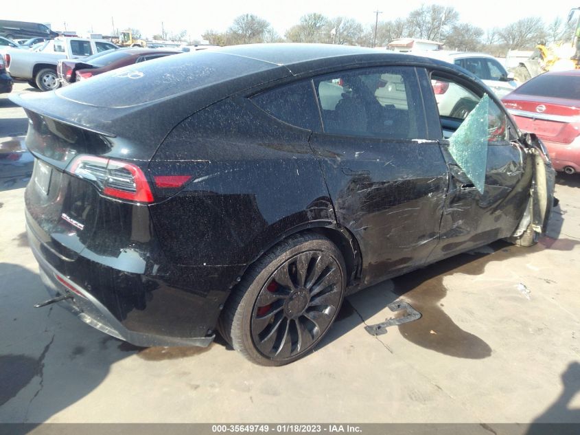 2022 TESLA MODEL Y PERFORMANCE VIN: 7SAYGDEFXNF464430