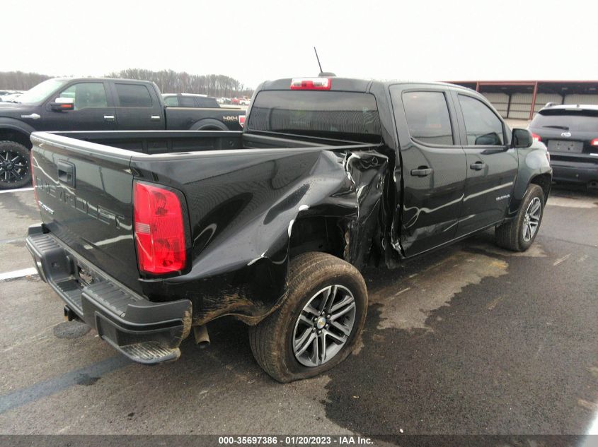 2021 CHEVROLET COLORADO 2WD WORK TRUCK VIN: 1GCGSBEA8M1166191