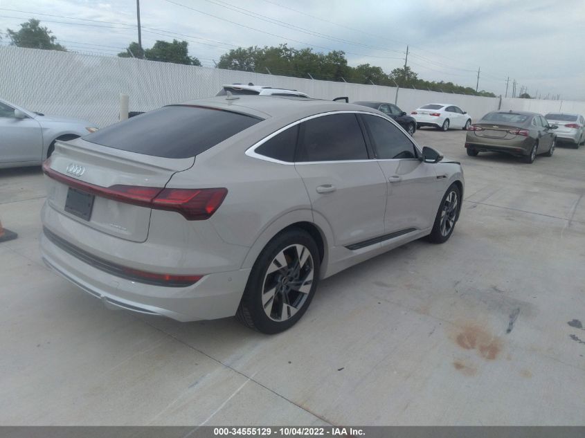 2022 AUDI E-TRON SPORTBACK S LINE PRESTIGE VIN: WA13AAGE4NB036913
