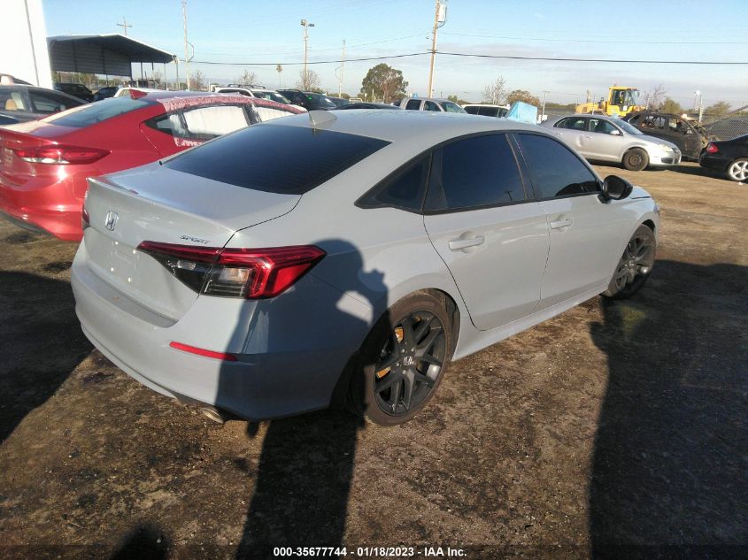 2022 HONDA CIVIC SEDAN SPORT VIN: 2HGFE2F5XNH592960