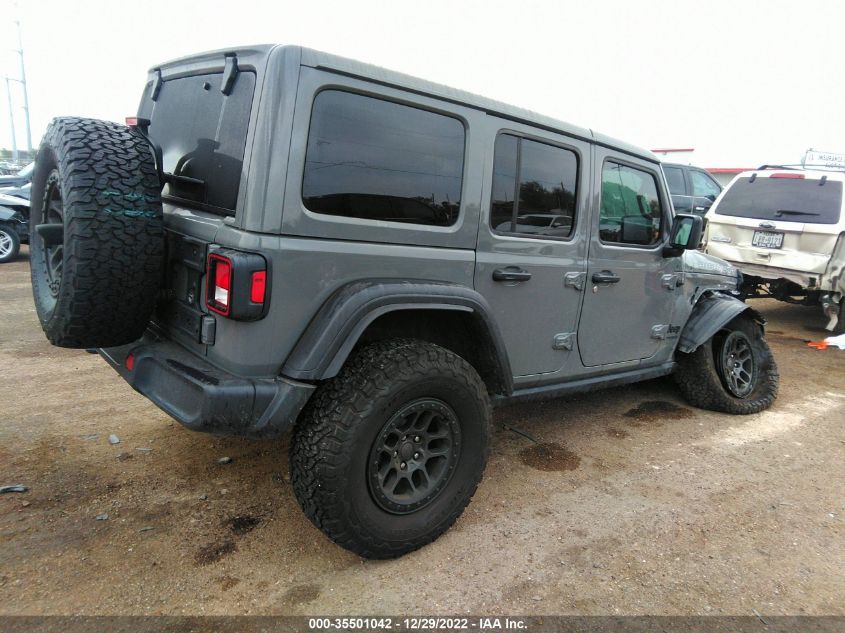2022 JEEP WRANGLER UNLIMITED HIGH TIDE VIN: 1C4HJXDG6NW242201