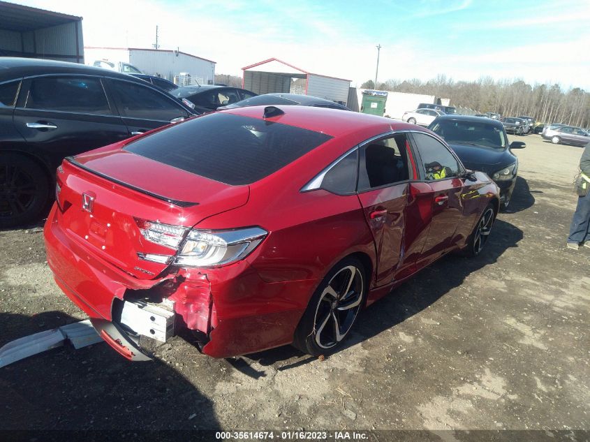 2022 HONDA ACCORD SEDAN SPORT VIN: 1HGCV1F3XNA015033