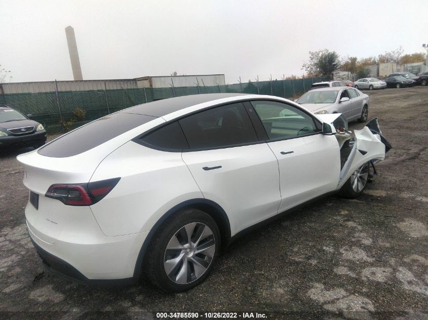 2022 TESLA MODEL Y LONG RANGE VIN: 7SAYGDEE6NF366745