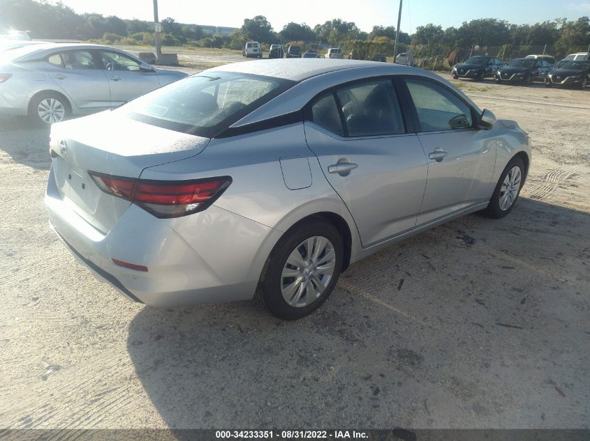 2022 NISSAN SENTRA S VIN: 3N1AB8BV6NY287401