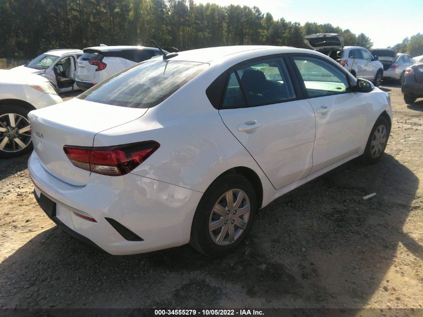 2022 KIA RIO S VIN: 3KPA24AD5NE497309